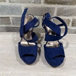 Madden Girl Deep Blue Strappy Heels
